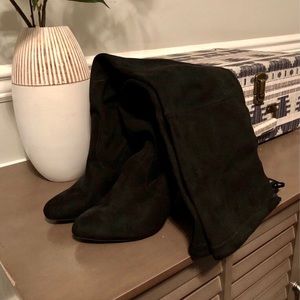 Steve Madden knee high suede black boots